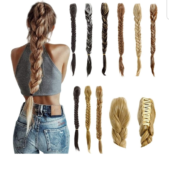BROWN 20" Clip in Braid Long Fishtail